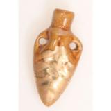Porcelánový amulet – amfora, hnědý