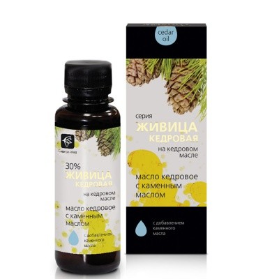 Cedrový olej s cedrovou pryskyřicí 30% a kamenným olejem (bílé mumio) 100 ml